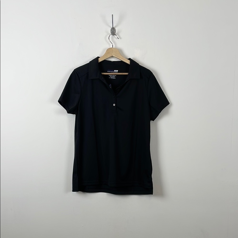 Knoss 360 Performance Women's L Polo Short Sleeve 1/4 Button Snag Proof Shirt